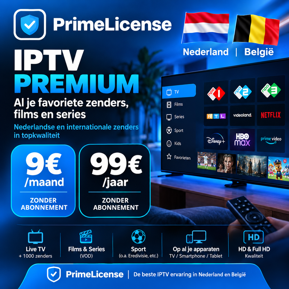 IPTV Premium 1 Jaar – Nederland & België